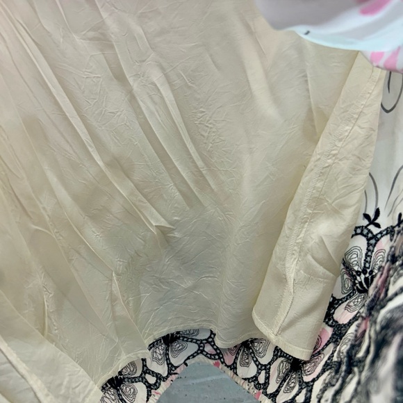 Vintage Tabitha Anthropologie Floral Embroidered Black and Pink Women's Skirt - Picture 4 of 6